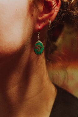 Kolczyki emaliowane - owalne