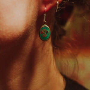 Kolczyki emaliowane - owalne