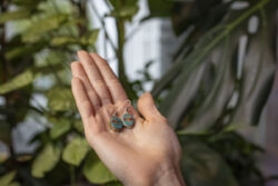 Kolczyki emaliowane - owalne