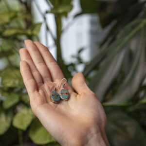 Kolczyki emaliowane - owalne