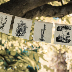 Leśna girlanda z papieru czerpanego