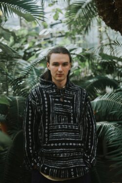 Bluza z bawełny gheri - czarno-biała