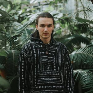 Bluza z bawełny gheri - czarno-biała