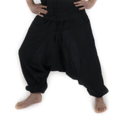 Gładkie szarawary jednokolorowe - czarne