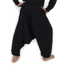 Gładkie szarawary jednokolorowe - czarne