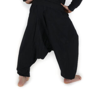 Gładkie szarawary jednokolorowe - czarne