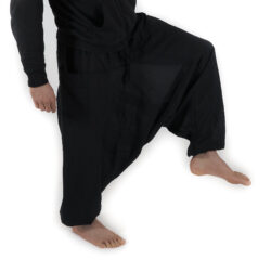 Gładkie szarawary jednokolorowe - czarne