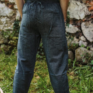 Spodnie nepalskie z etno haftem - szare