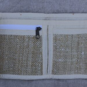 Naturalny konopny portfel beżowy, himalayan hemp, kana sapiens