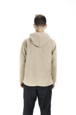 Bluza w kremową jodełkę - hoodie