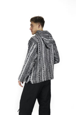 Bluza z bawełny gheri - szaro-czarna