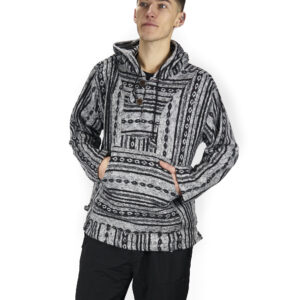 Bluza z bawełny gheri - szaro-czarna