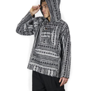 Bluza z bawełny gheri - szaro-czarna