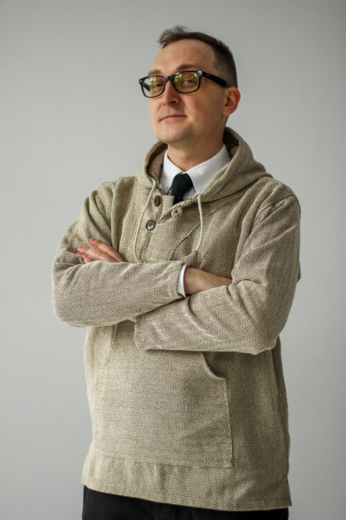 IMG_5998 Bluza w brązową jodełkę - hoodie