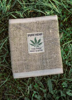 Naturalny konopny portfel beżowy, himalayan hemp, kana sapiens