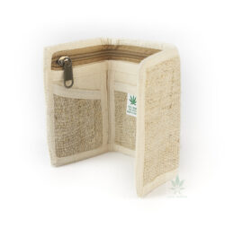 Konopny portfel na rzep Himalayan Hemp: NATURALNY