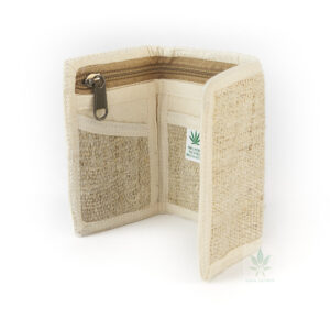 Konopny portfel na rzep Himalayan Hemp: NATURALNY