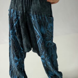 Psychodeliczne spodnie alladynki szarawary vintage luźne, Kana Sapiens