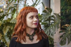 Kolia z makramy - jadeit