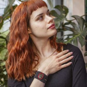 Bransoletka z mikromakramy - labradoryt