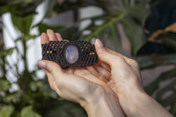 Bransoletka z mikromakramy - chalcedon