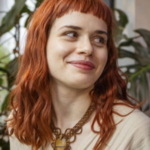 Kolia z makramy - tygrysie oko