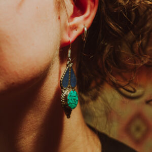 Kolczyki emaliowane - orientalne