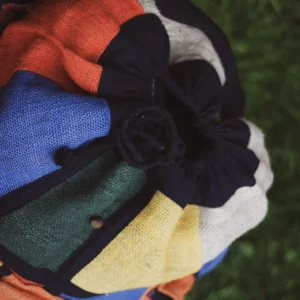 Kolorowy patchworkowy plecak ze ściągaczem