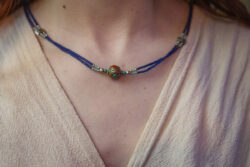 Delikatny naszyjnik ze srebra tybetańskiego