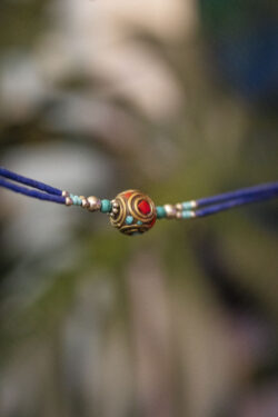 Delikatny naszyjnik ze srebra tybetańskiego