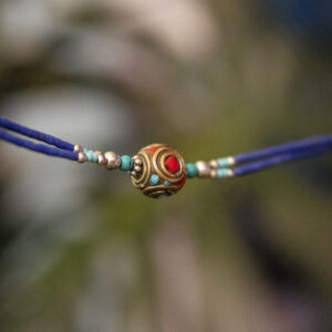 Delikatny naszyjnik ze srebra tybetańskiego