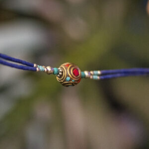 Delikatny naszyjnik ze srebra tybetańskiego