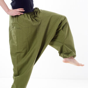 Szarawary alladynki - zielone