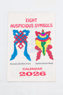 Naścienny kalendarz 2026 - 8 pomyślnych symboli