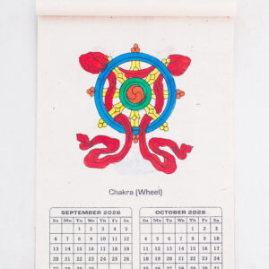 Naścienny kalendarz 2026 - 8 pomyślnych symboli