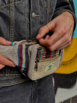 Kolorowa nerka Himalayan Hemp - beżowa kieszonka