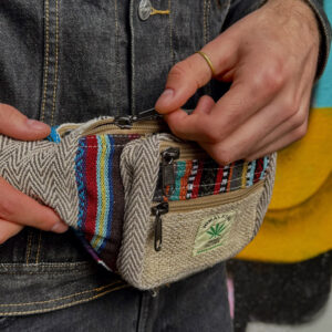 Kolorowa nerka Himalayan Hemp - beżowa kieszonka