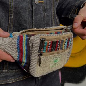 Kolorowa nerka Himalayan Hemp - beżowa kieszonka