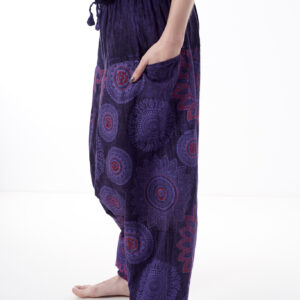 Szarawary w mandale - fioletowe