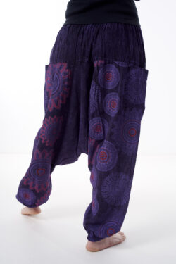 Szarawary w mandale - fioletowe