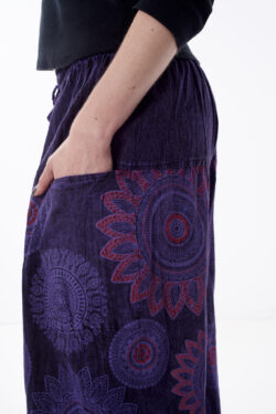 Szarawary w mandale - fioletowe