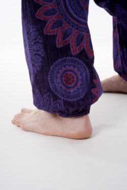 Szarawary w mandale - fioletowe