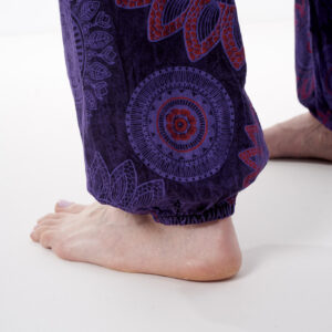 Szarawary w mandale - fioletowe