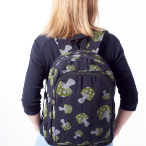 Plecak bawełniany - zielone grzybki 🍄