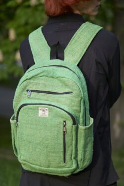 Zielony plecak z konopi Himalayan Hemp