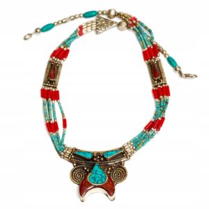 Kolia ze srebra tybetańskiego