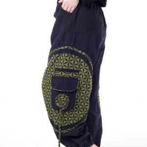 Spodnie bojówki - zielony Kwiat Życia