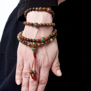 Mala buddyjska - jaspis Smocza Krew