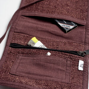 Etui z konopi - saszetka na tytoń brązowa