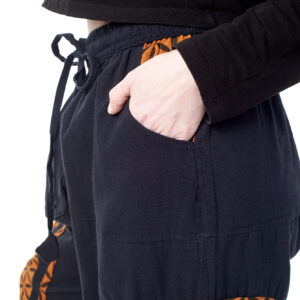 Spodnie bojówki - pomarańczowy Kwiat Życia